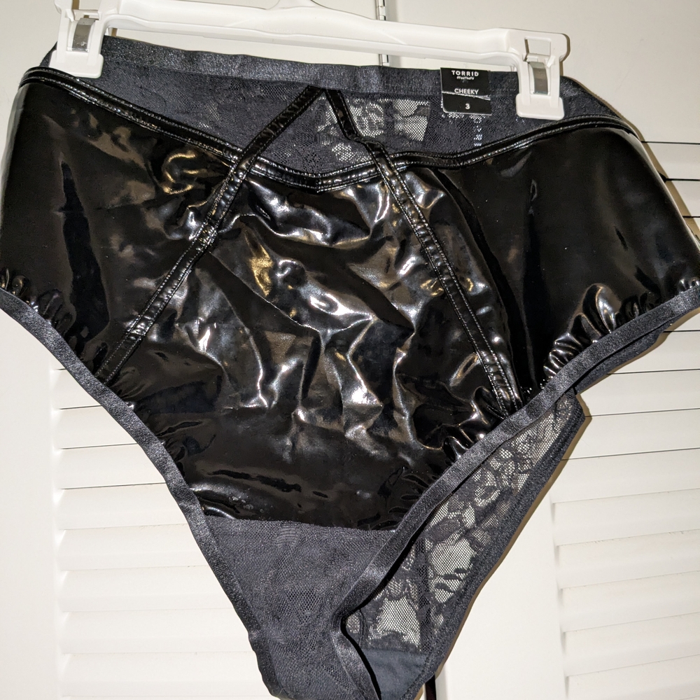 Torrid Black Shiny Cheeky Panties
